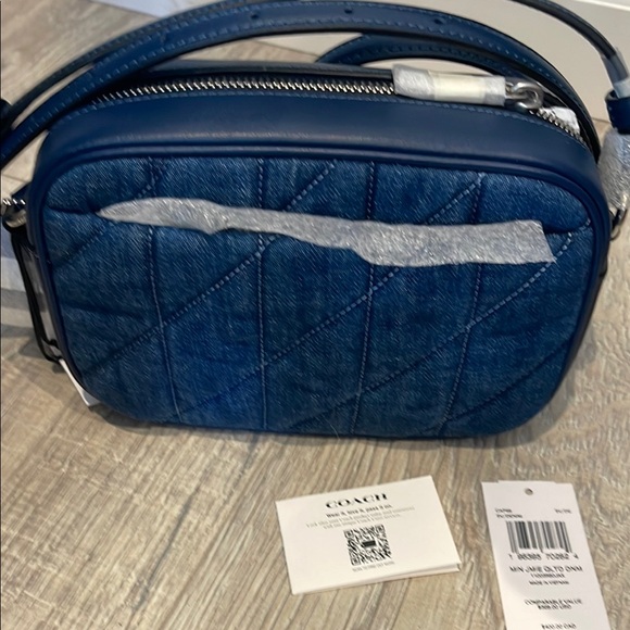 Coach Navy and Denim Quilted Crossbody Bag - Picture 3 of 4